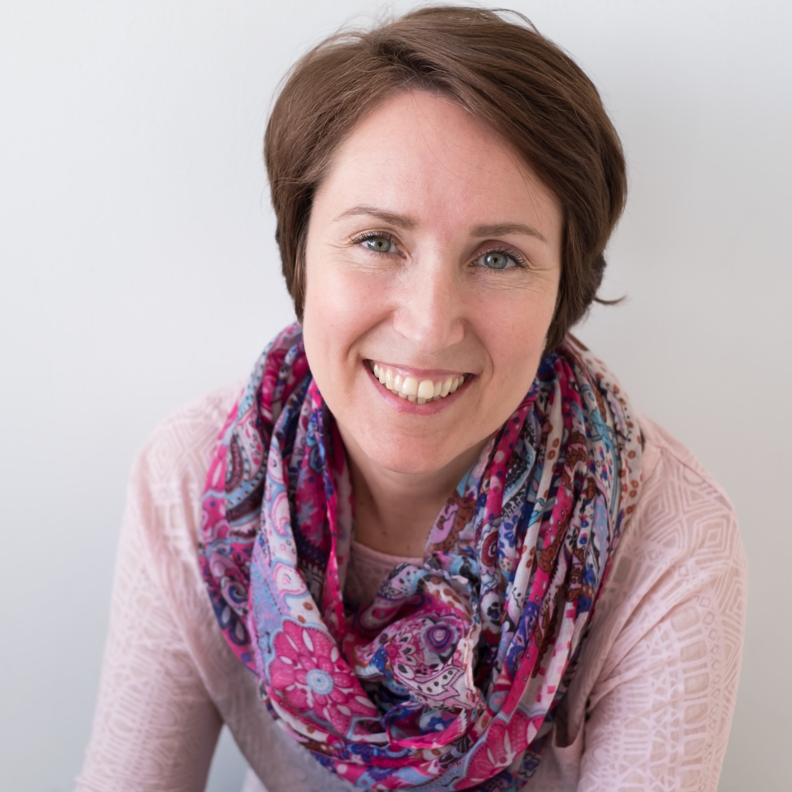 Portrait of self-confident woman in casual clothing style. She smiles ...